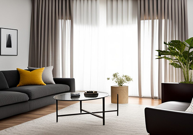 Simple curtain design for your living room design - Asian Paints