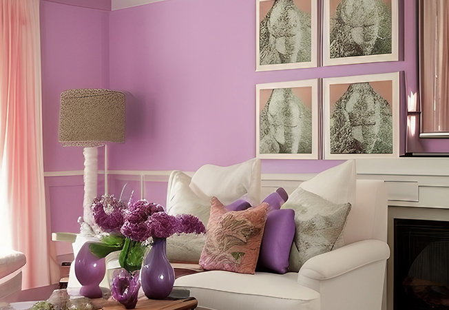 Peach & purple colour ideas for your home – Asian Paints