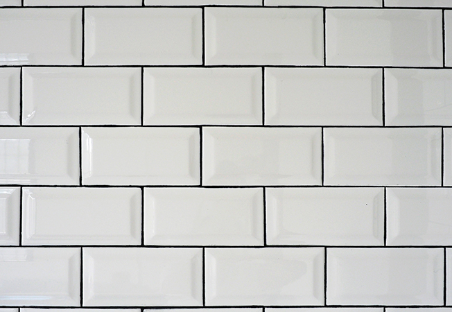 White Wall Tiles with grout - Asian Paints
