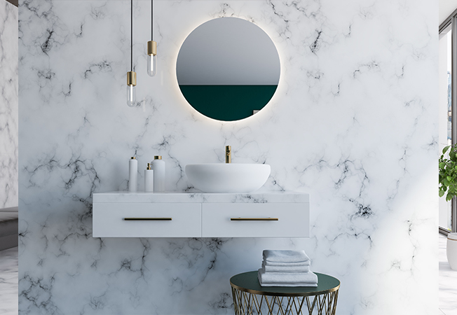 Elegant White Sink Standing On Shelf - Asian Paints