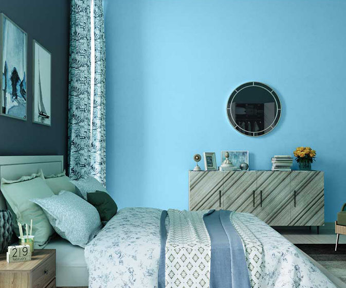 絵画 BLU/ZONE/2024/Q Blue Curacao (7360) House Wall Painting Colour | Asian Paints