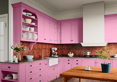 Adorable-Dining-Room-with-Pink-Cabinets-m