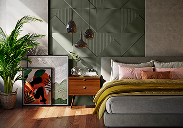 Modern-Master-Bedroom-with-Green-Accent-Wall-m