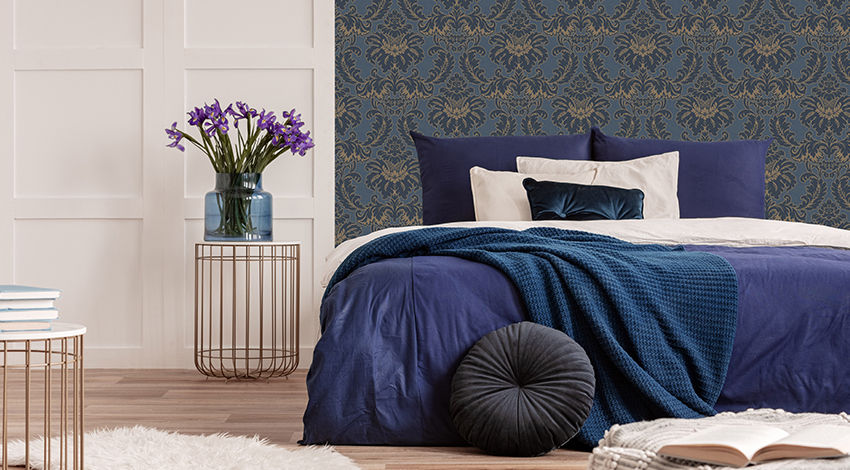 Floral-Blue-Master-Bedroom-Design