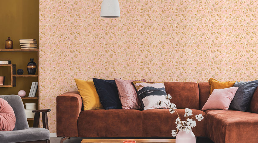 Peach-Living-Room-Design-Idea