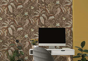 Small-Home-Office-with-Brown-Wallpaper-m
