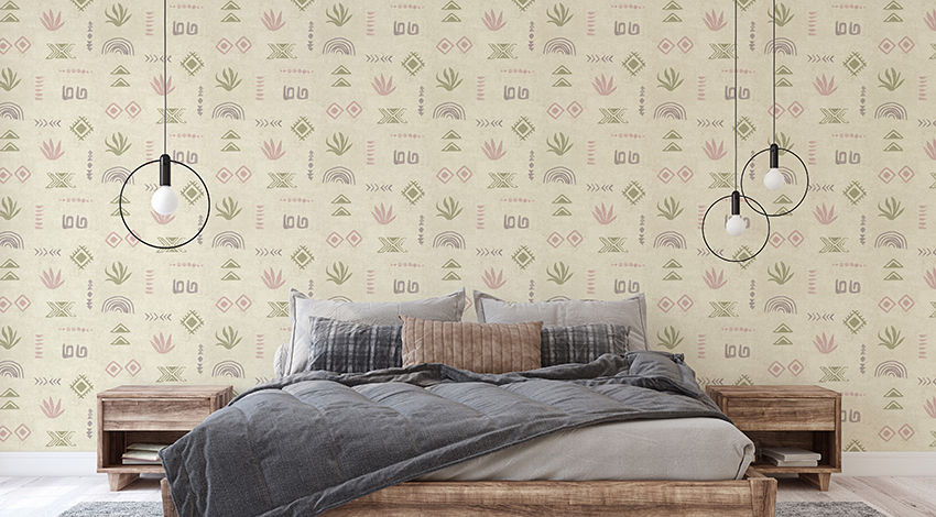 Spacious-Master-Bedroom-with-Nature-inspired-Wallpaper