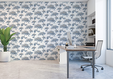 White-Office-Design-with-Tree-Wallpaper-m