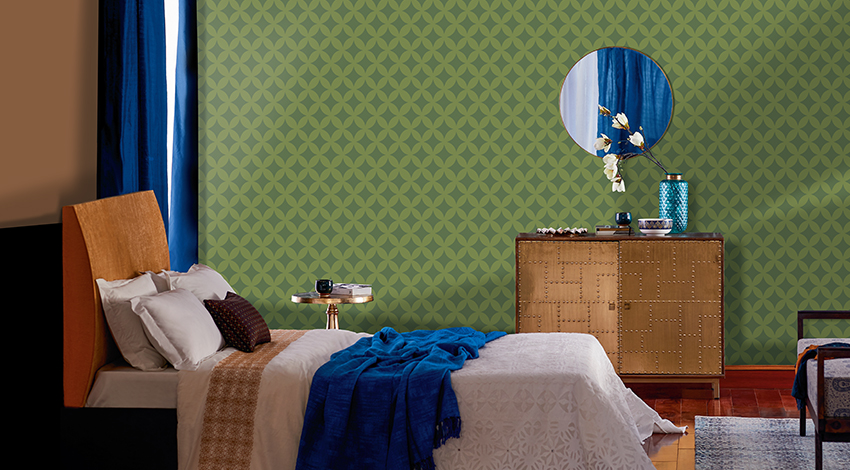 Green-Wallpaper-Master-Bedroom-Ideas