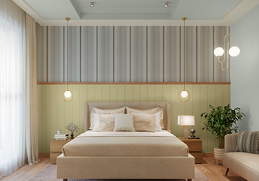 Multi-textured Bedroom Color Combination