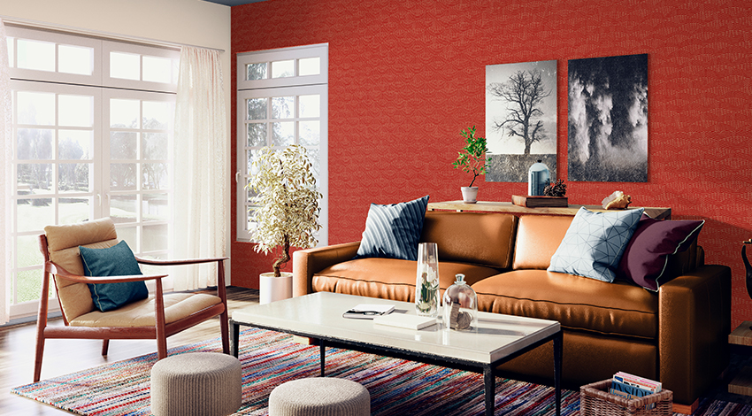 Open-Living-Room-Design-Idea-with-Red-Accent-Wall