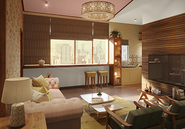 Rustic Living Room Design Idea