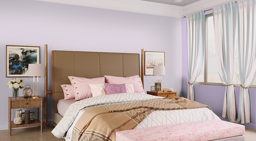 Serene-Purple-Bedroom-Design-Idea