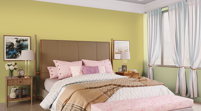 Vibrant-Wall-Colour-Combination-For-Bedroom
