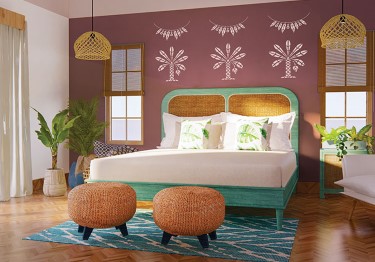 Beach-inspired-Bedroom-with-Stencil-Art-m