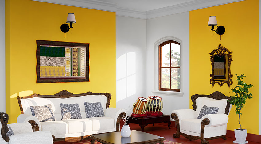 Classic-Living-Room-with-Yellow-Walls