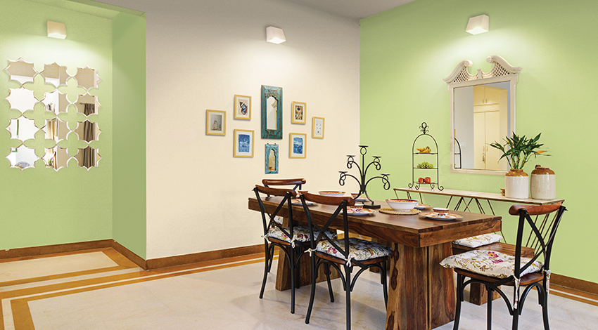 Contemporary-Green-Dining-Room