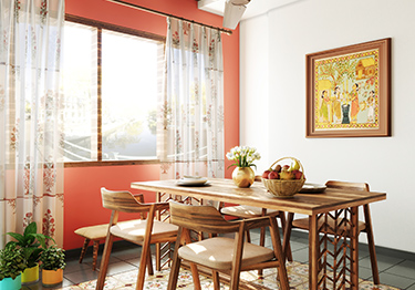 Coral Dining Room Area Design 