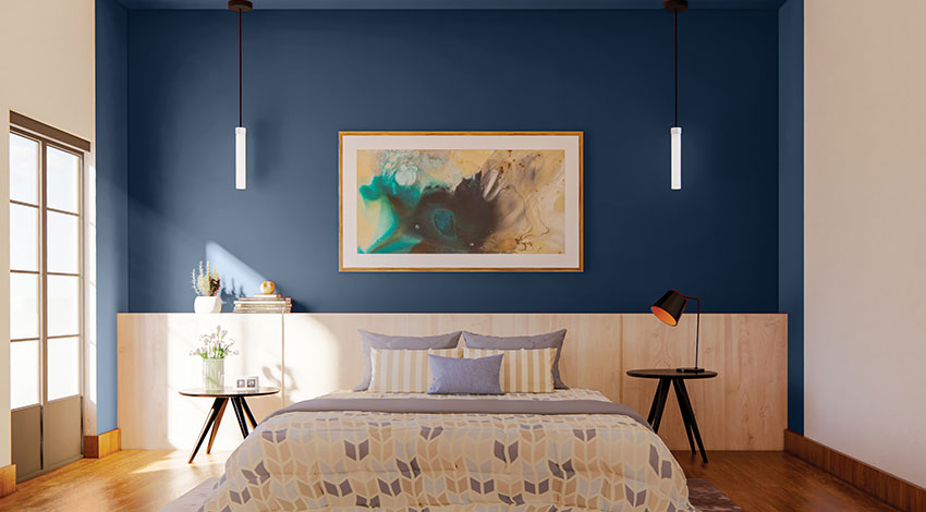 Giant-Master-Bedroom-with-Blue-Accent-Wall
