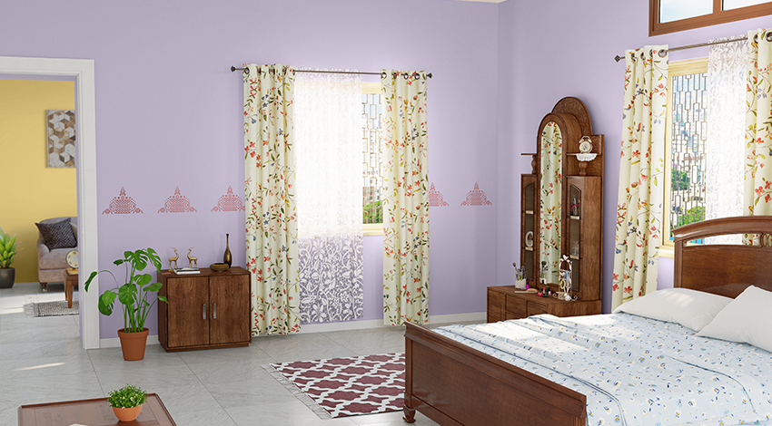 Light-Purple-Two-Colour-Combination-for-Bedroom-Walls