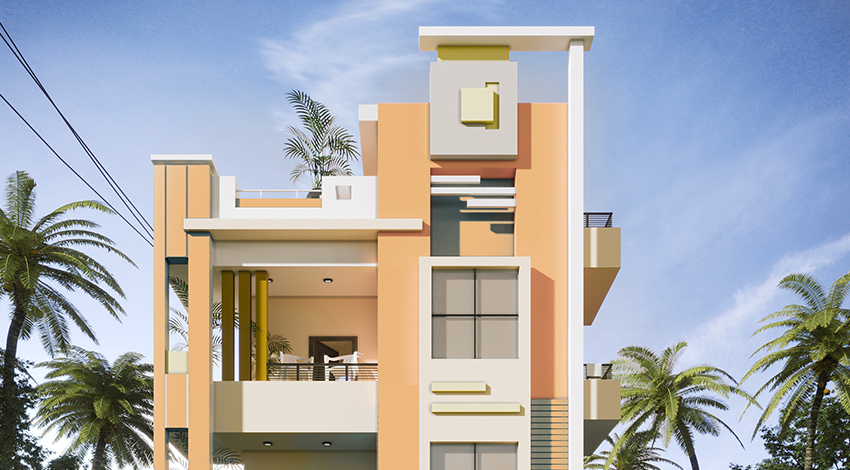 Modern-Peach-Exterior-Home-Design