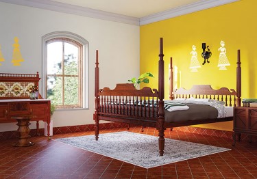 Rustic-Bedroom-with-Yellow-Wall-m
