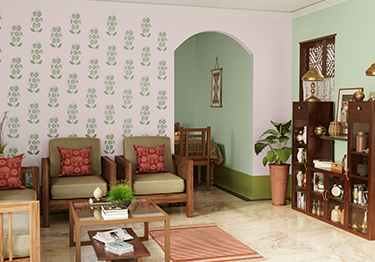 Pista Green Living Room Design Idea