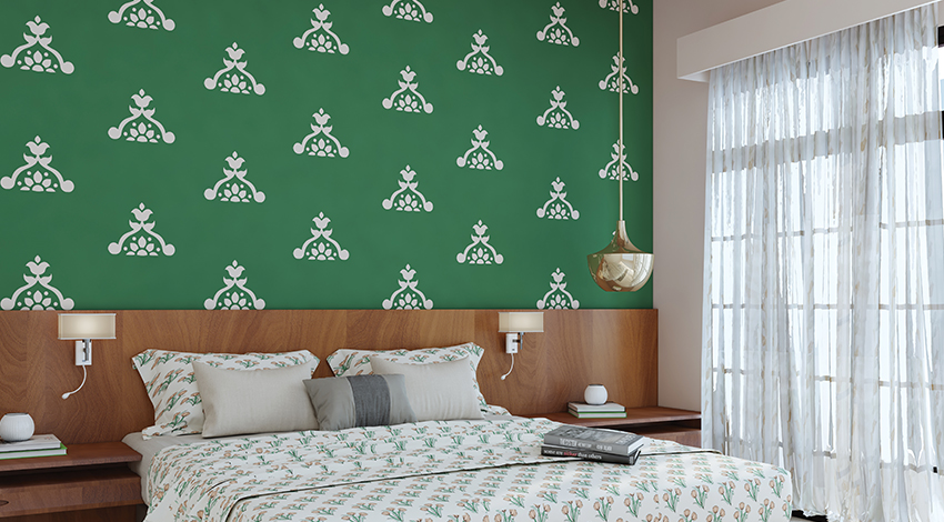 Sage-Green-Bedroom-with-Accent-Wall
