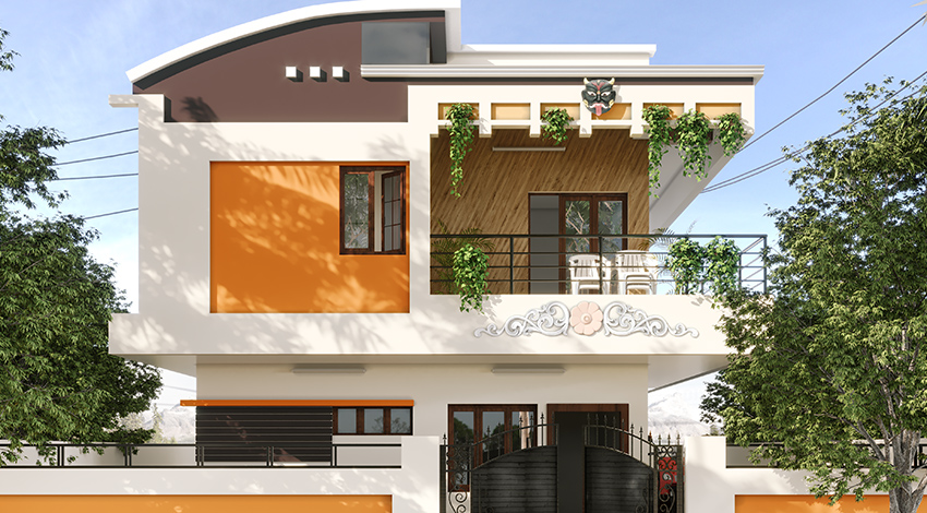 Striking Exterior Home Design Idea