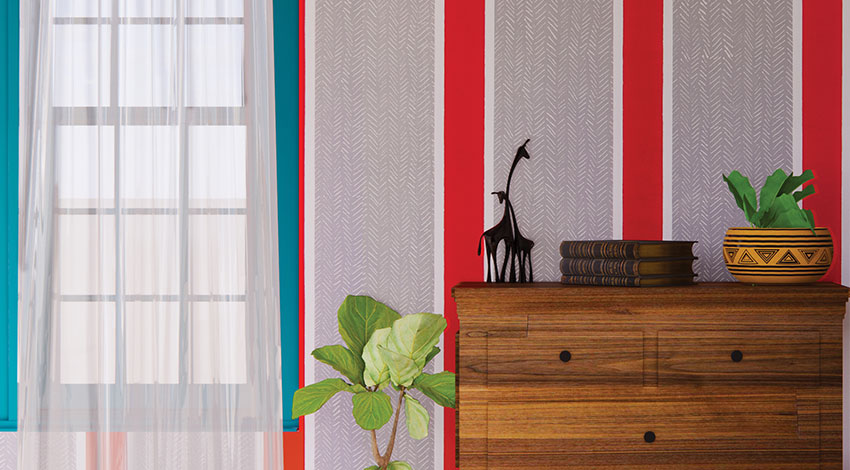 Vibrant-Corner-with-Striped-Textured-Wall