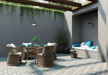 Grey Outdoor Balcony Design