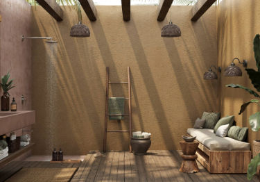 Traditional Brown Bathroom Design