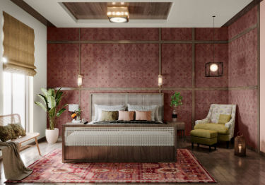 Pink and White Master Bedroom Design