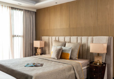 Wooden Furniture in Bedroom Corner