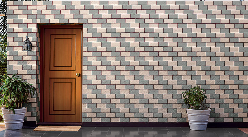 White And Grey Brick Pattern Texture For Exterior Walls 