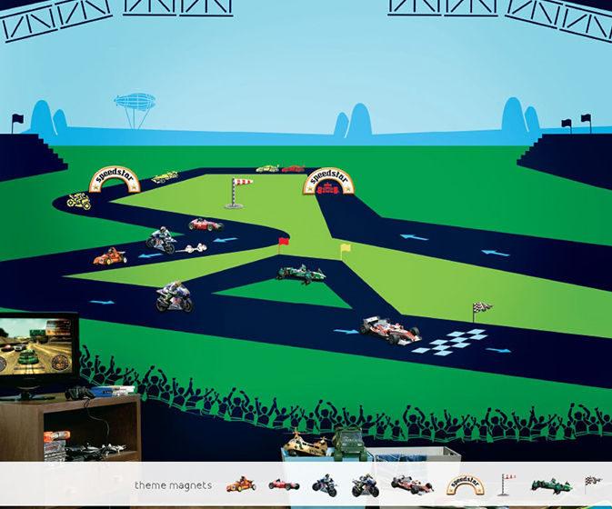 Speed Machine Kids Wall Theme - Asian Paints