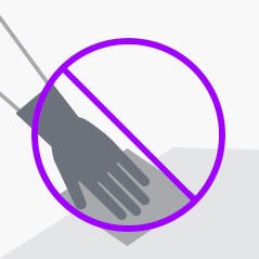 Illustrated image of NO WIPING REQUIRED