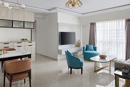 Chic living Room Design - Asian Paints