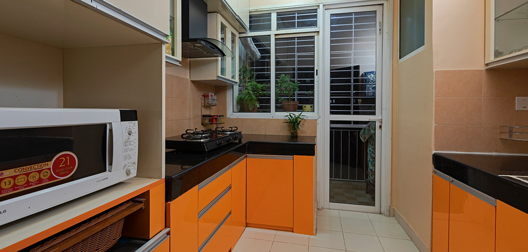Small Orange Kitchen - Asian Paints