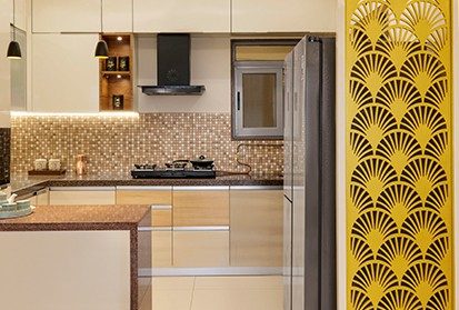 Yellow and Brown Kitchen Ideas - Asian Paints