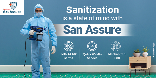 San Assure sanitization service for residential & small spaces sanitizing - Asian Paints