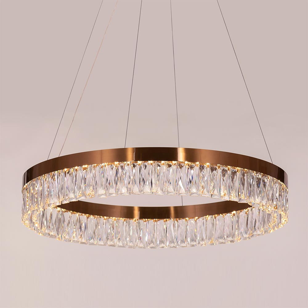 Golden round traditional chandelier for your home décor - Beautiful Homes