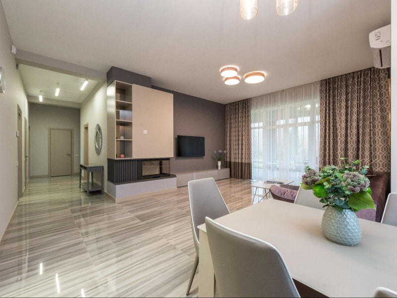 Floor plans for an open living & dining room design - Beautiful Homes