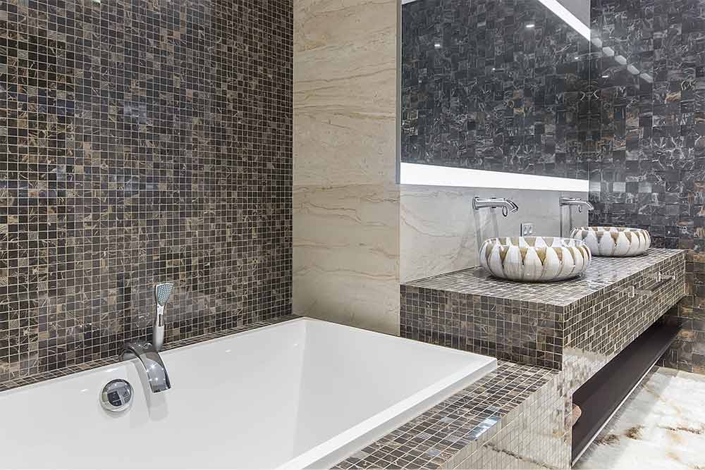 Glass tiles for modern bathroom design - Beautiful Homes