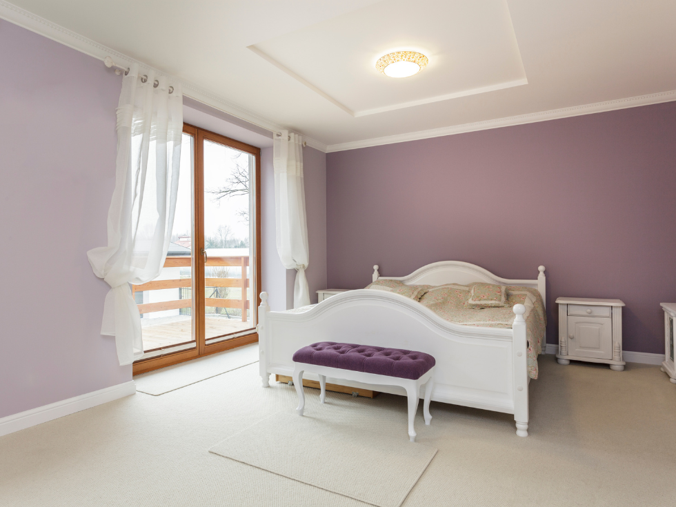 Purple And Beige Combination For Bedroom - Beautiful Homes