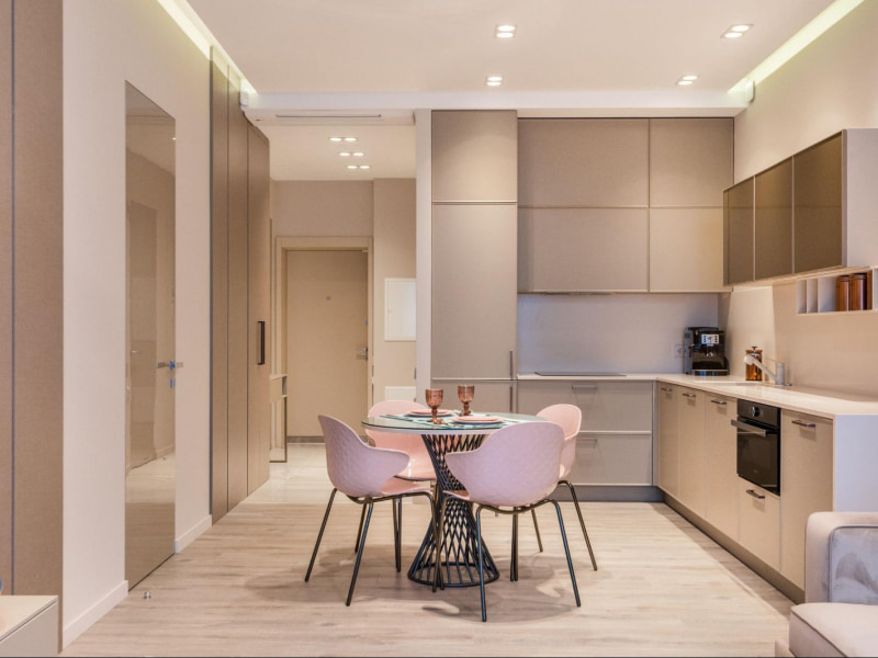 Light brown kitchen colour as per vastu for your kitchen interior design - Beautiful Homes