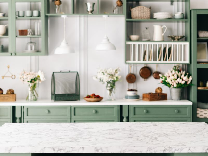 Green Kitchen: Green Modular Kitchen Colour Ideas | Beautiful Homes
