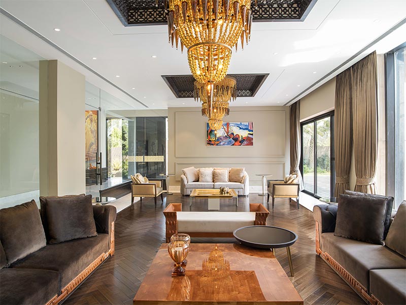 Parquet wooden flooring in a modern living room design - Beautiful Homes