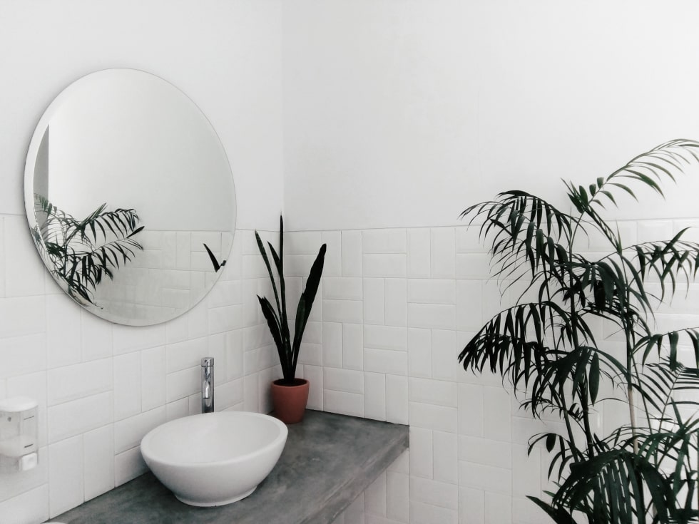 Simple wash basin mirror design - Beautiful Homes