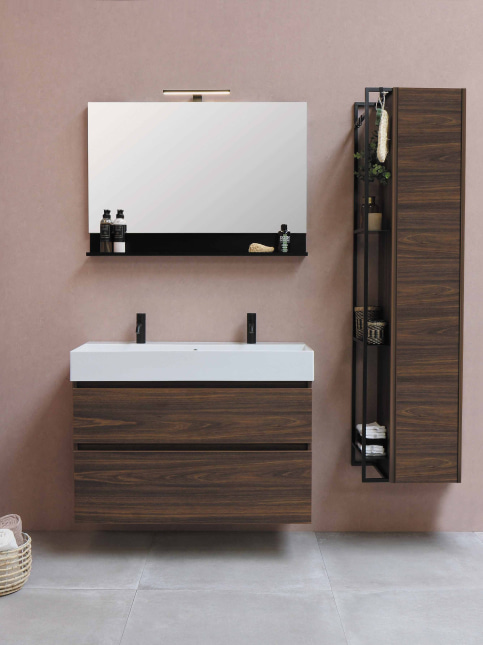 Get inspired by this wash basin mirror with storage - Beautiful Homes